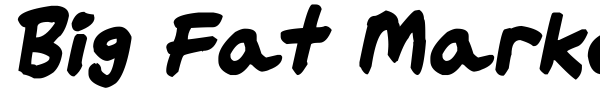 Big Fat Marker font preview